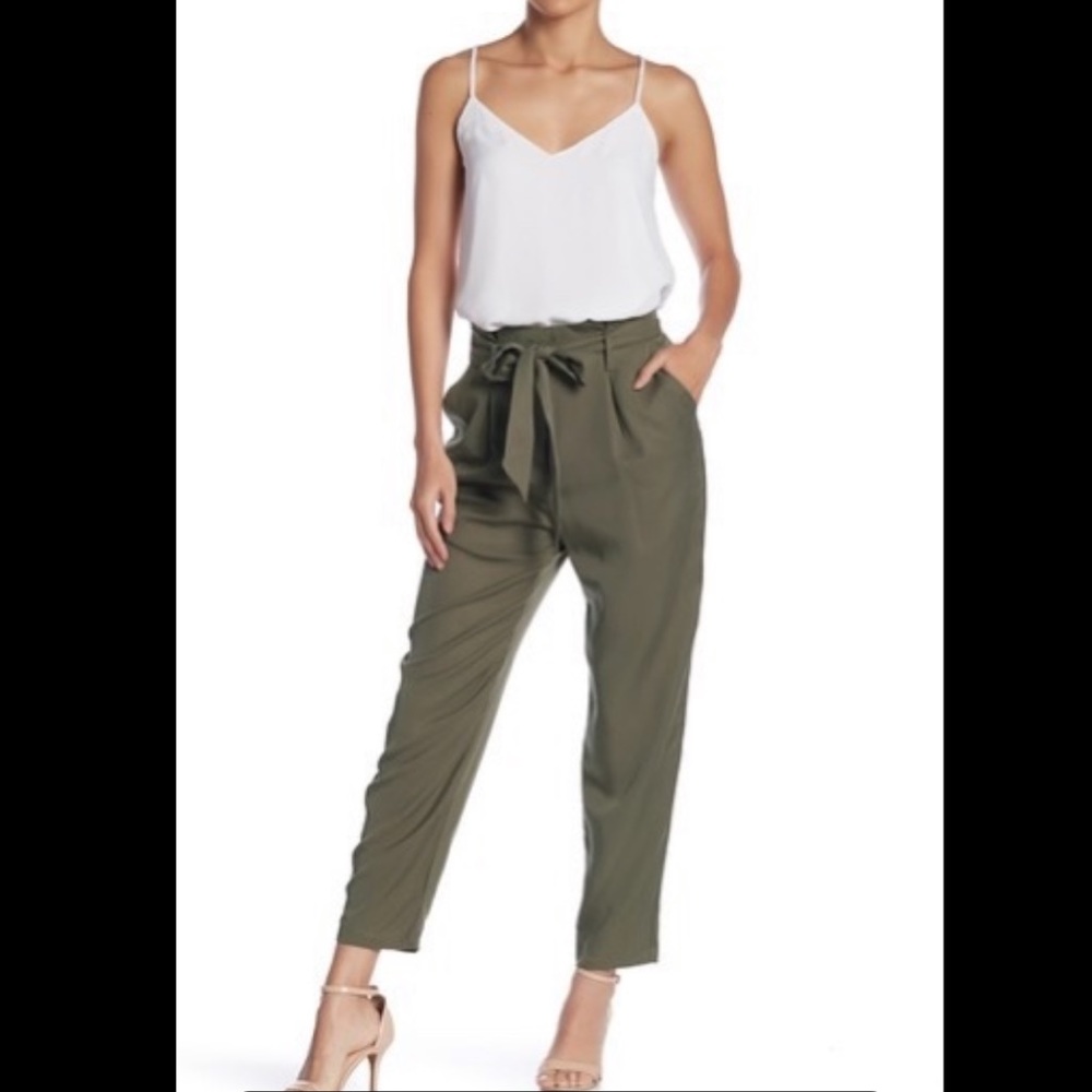 Olive Paperbag Pants